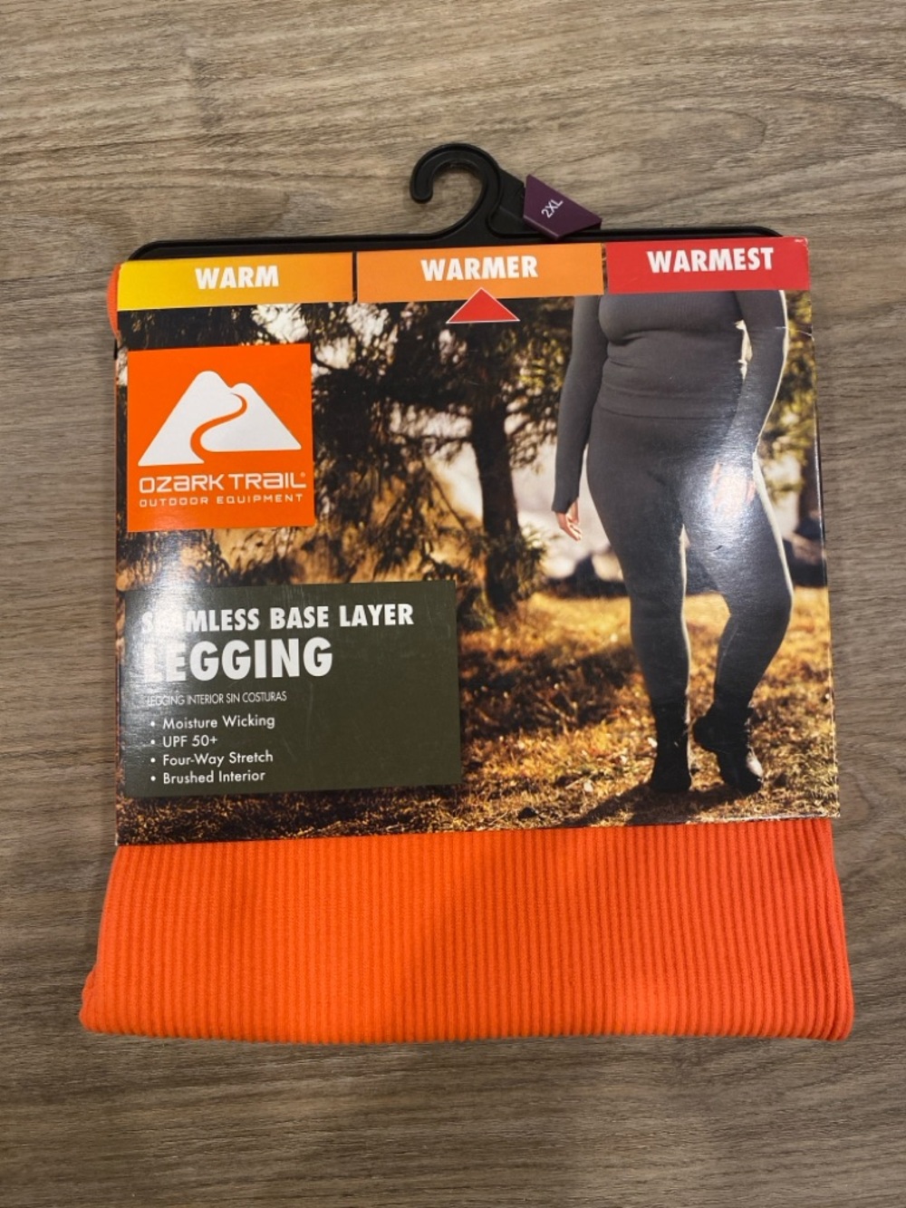 Ozark Trail Seamless Base Layer Legging - Bright Orange
